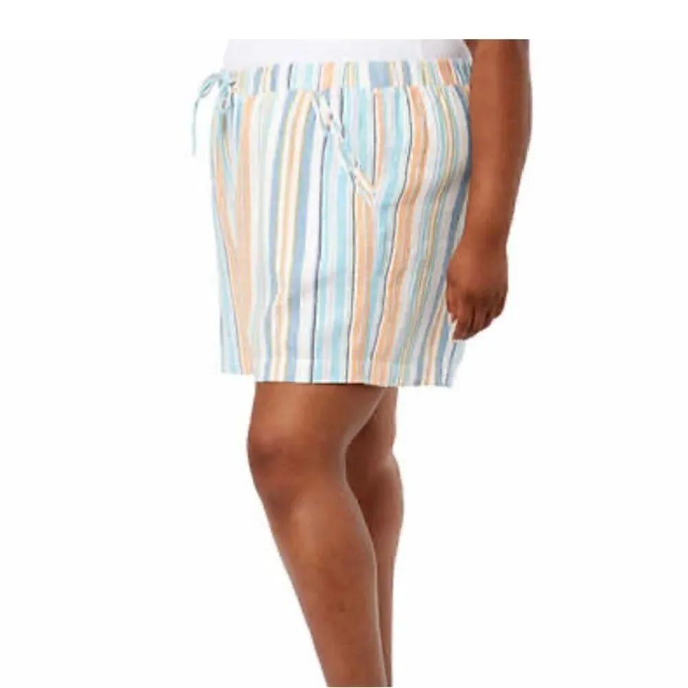 Briggs Ladies' Linen Blend Pull-On Short - Picture 5 of 8